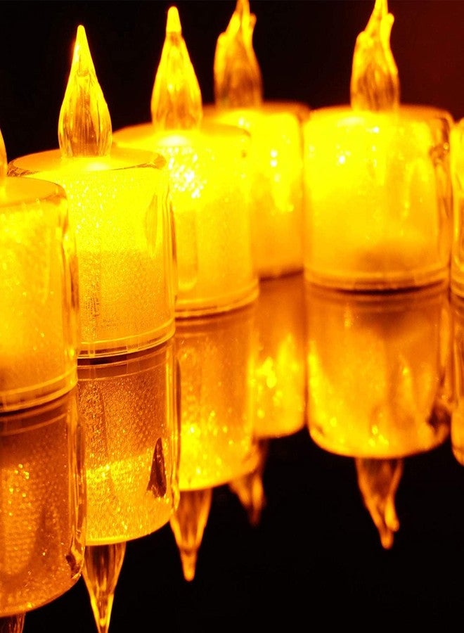Errol Crystal tealight Candles Smokeless Candle Light, Flameless led Diya | led Candles | Tea Lights Candles for Diwali and Christmas Decorations (Pack of 12) - Image 3